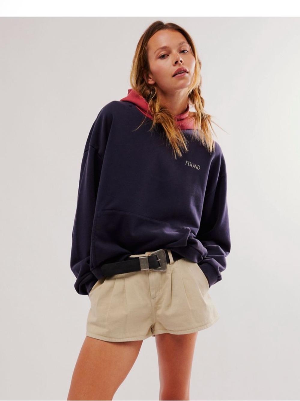 FOUND colorblock hoodie